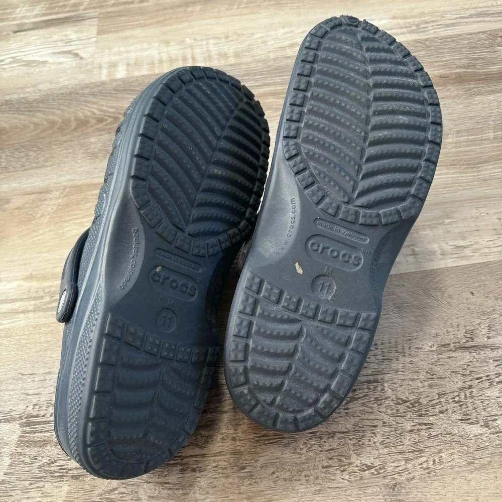 Navy Blue men’s Crocs size 11 Not worn very much no real issues